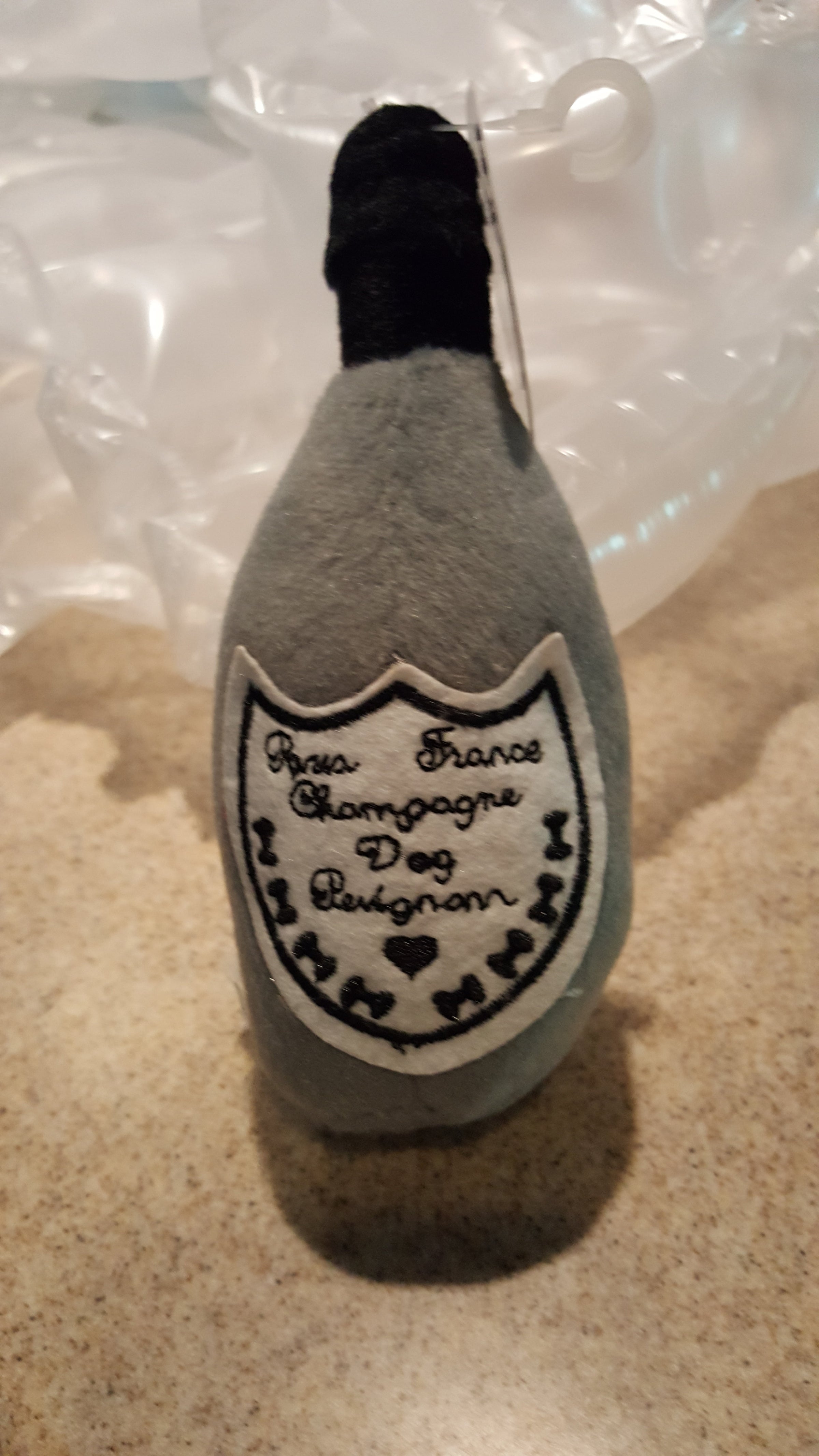 Dom perignon dog toy shop